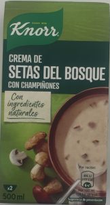 Crema de setas del bosque y champiñones.